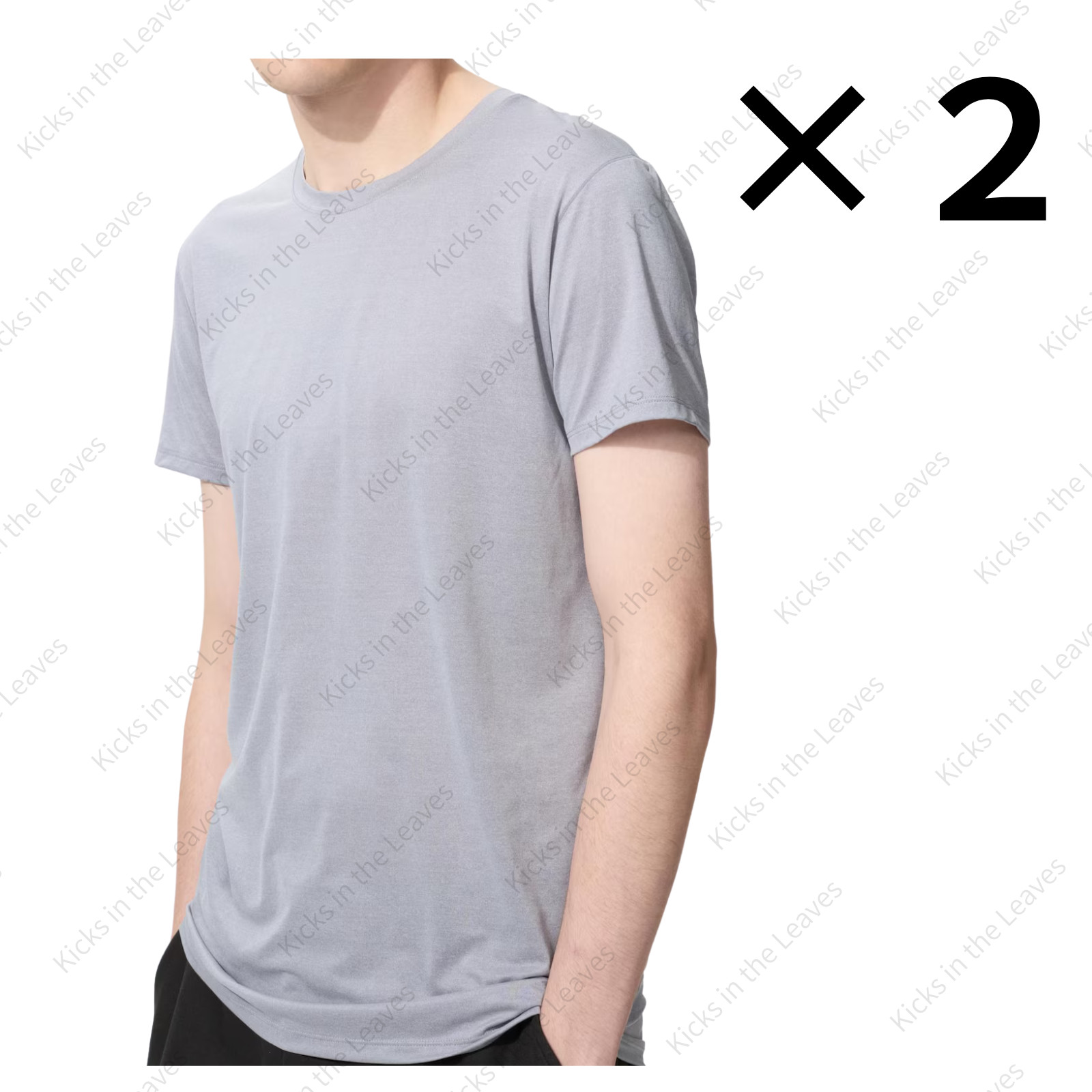 [2PCS SAME COLOR] UNIQLO AIRism Crew Neck T-shirt XS-4XL Men 482519 Japan NWT gallery