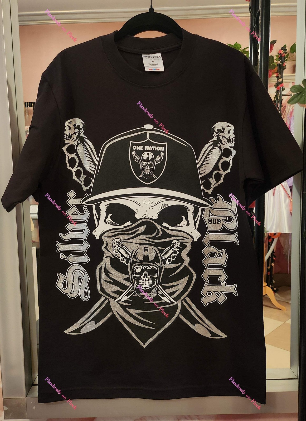Raiders Silver & Black One Nation T-Shirt gallery