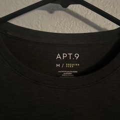 APT.9 Men’s Premier Flex Medium Dark Gray T-shirt Short Sleeve Crew Neck