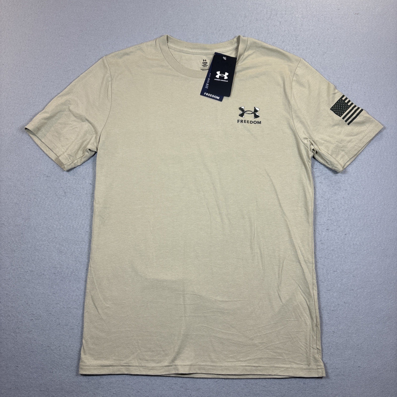 NWT Under Armour Size Small Men's Freedom Snake Knife Cotton Desert Sand T-Shirt gallery