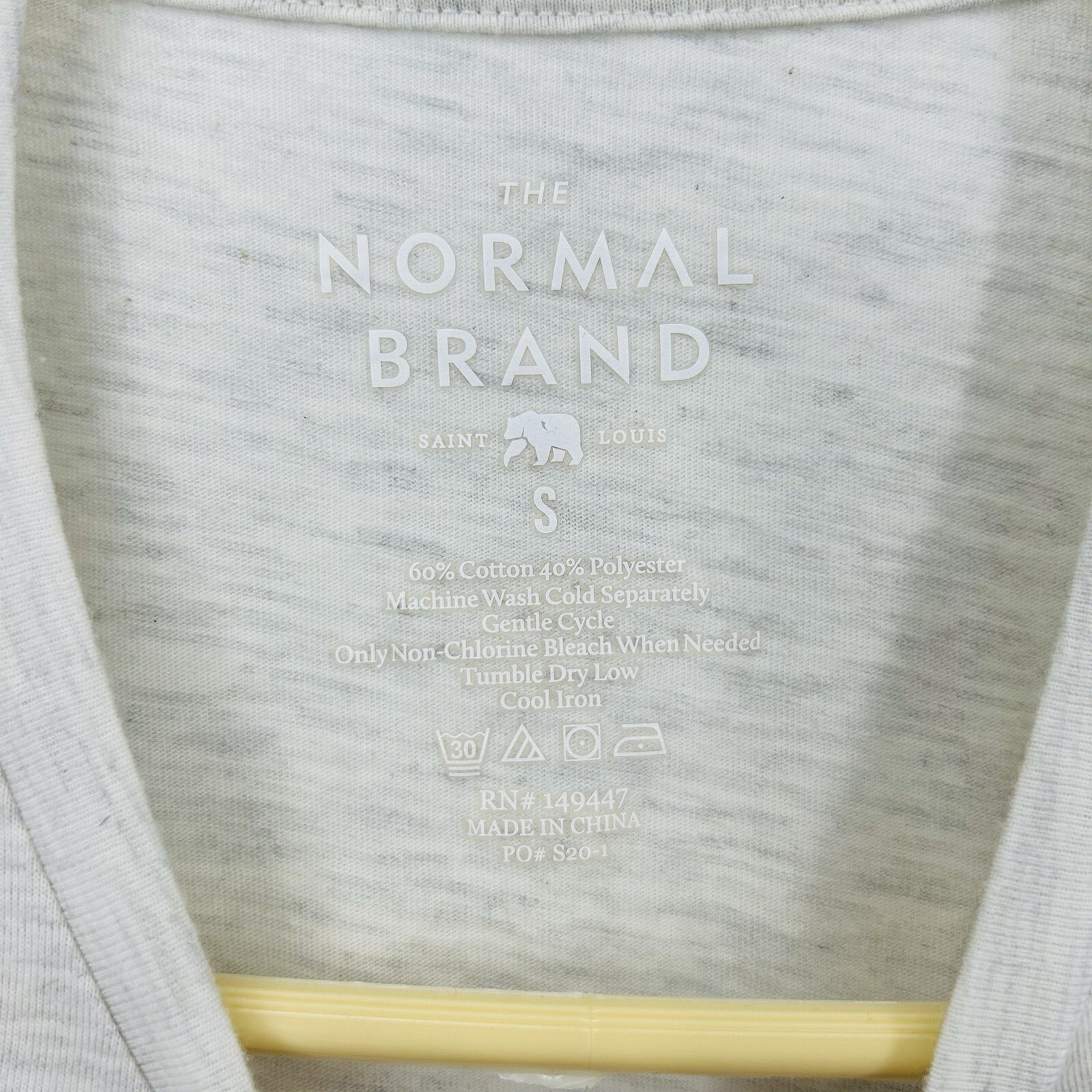 The Normal Brand Shirt SMALL Blue Grey Heathered Pocket Short Sleeve w/Pocket gallery