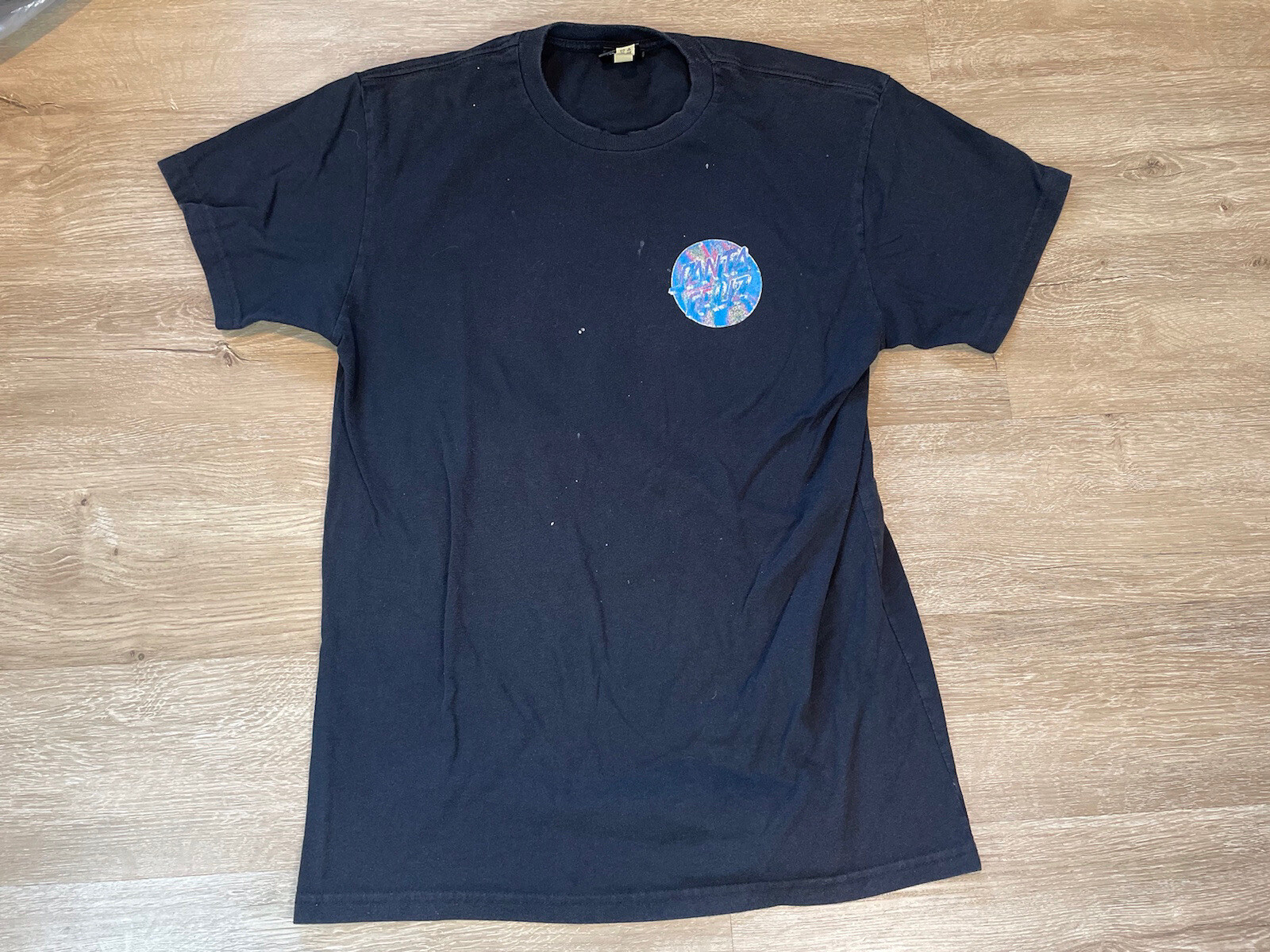 Men’s Santa Cruz Skateboards Shirt Sz M Short Sleeve Crew Neck T-shirt Black gallery