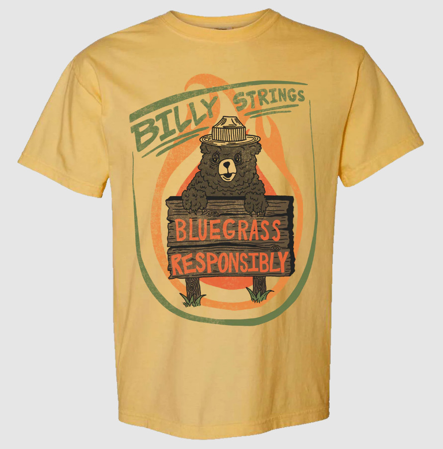 Billy Strings Spring 2026 Tour Bluegrass Responsibly T-Shirt