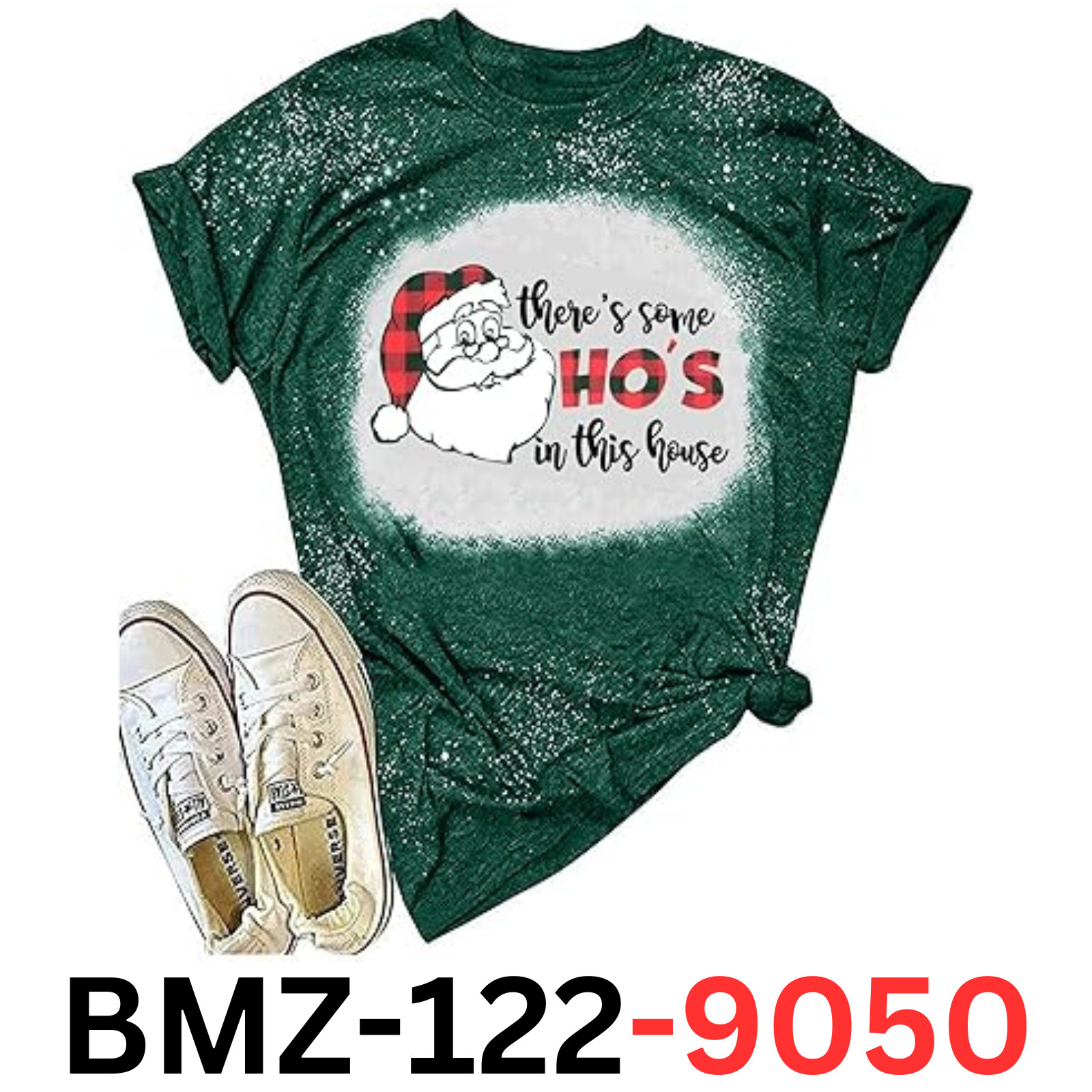 Christmas Shirts for Women There’s Some Santa in This House Funny T-Shirts, XXL