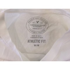 American Eagle Mens Athletic Fit White Pine Forest Diamond Graphic T-Shirt M