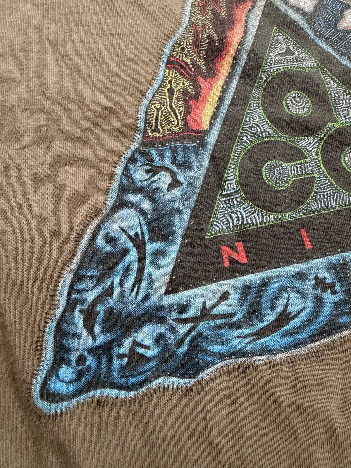 Vintage 90s Nike ACG All Conditions Gear Elements T-Shirt Double Sided Sz L Air gallery
