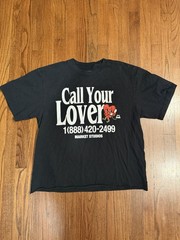 Market Studios Call Your Lover TShirt Black Men’s Large Boxy Skater Brand