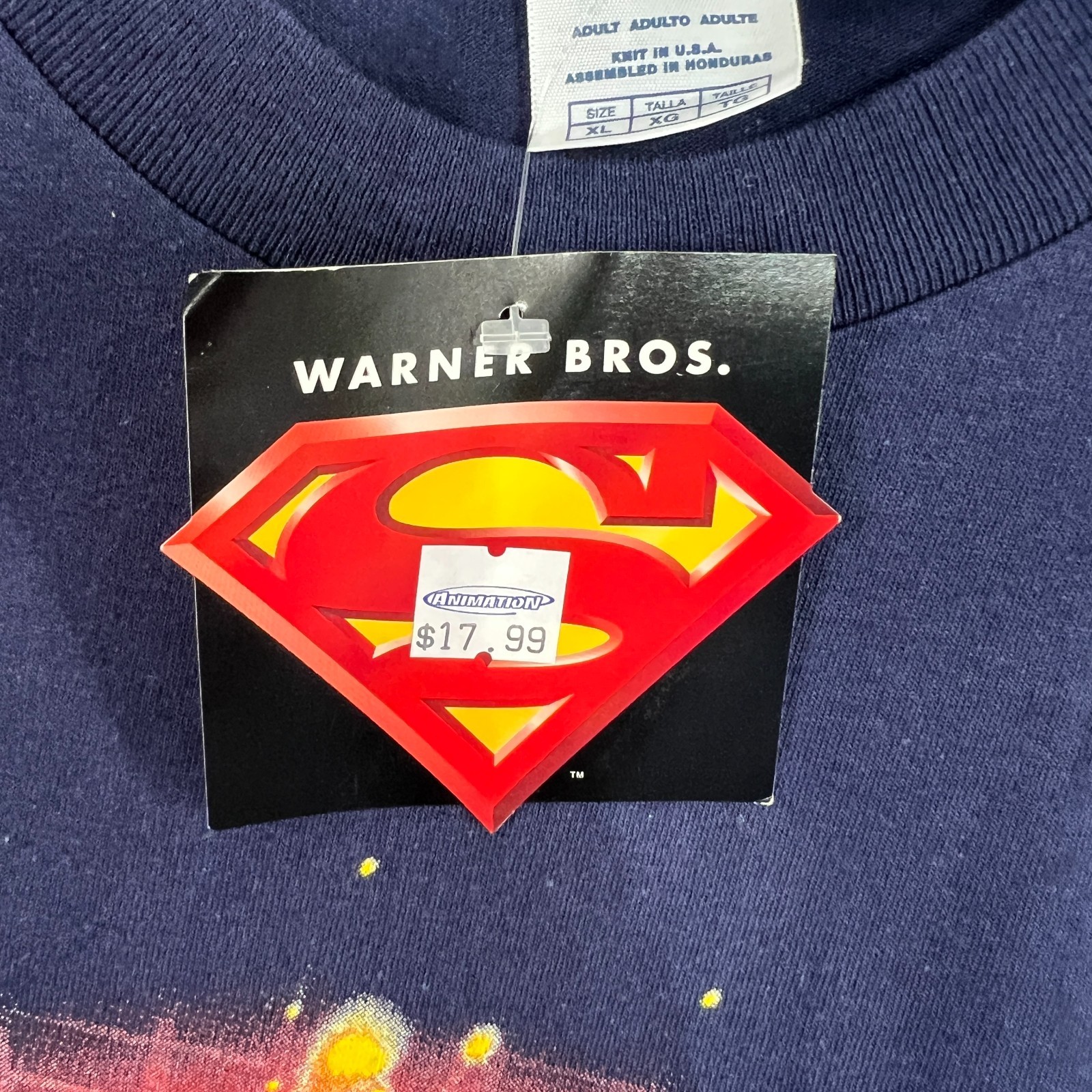 Vintage Superman Racing Shirt Mens Extra Large Dc Comics Streetwear 90s Y2K NWT gallery