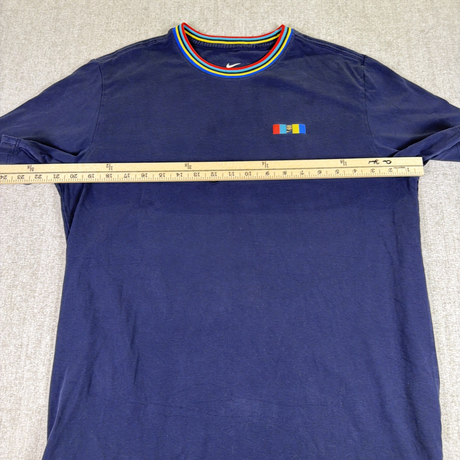 Nike FC Barcelona T Shirt Mens Large Navy Soccer Futbol Graphic Tee Barca FCB gallery