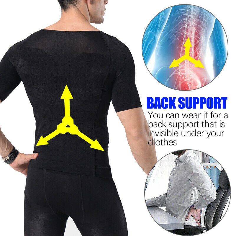 Men Crewneck Pullover T-Shirt Compression Shaper Tummy Control Slimming Tank Top gallery