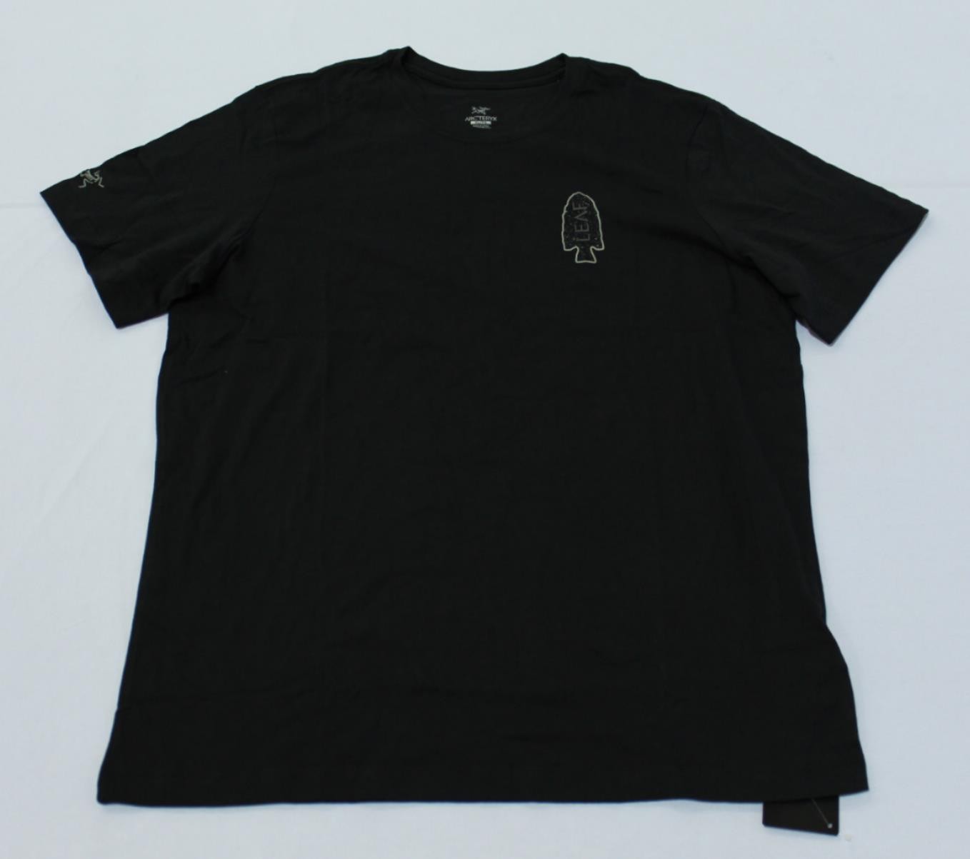Arc'teryx Men's Leaf Graphic Print Arrowhead Short Sleeve Tee MP7 Black Size XL gallery