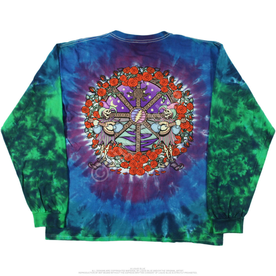 GRATEFUL DEAD-CELTIC MANDALA-TIE DYE LONG SLEEVE-2 SIDED T-SHIRT S-M-L-XL-XXL gallery