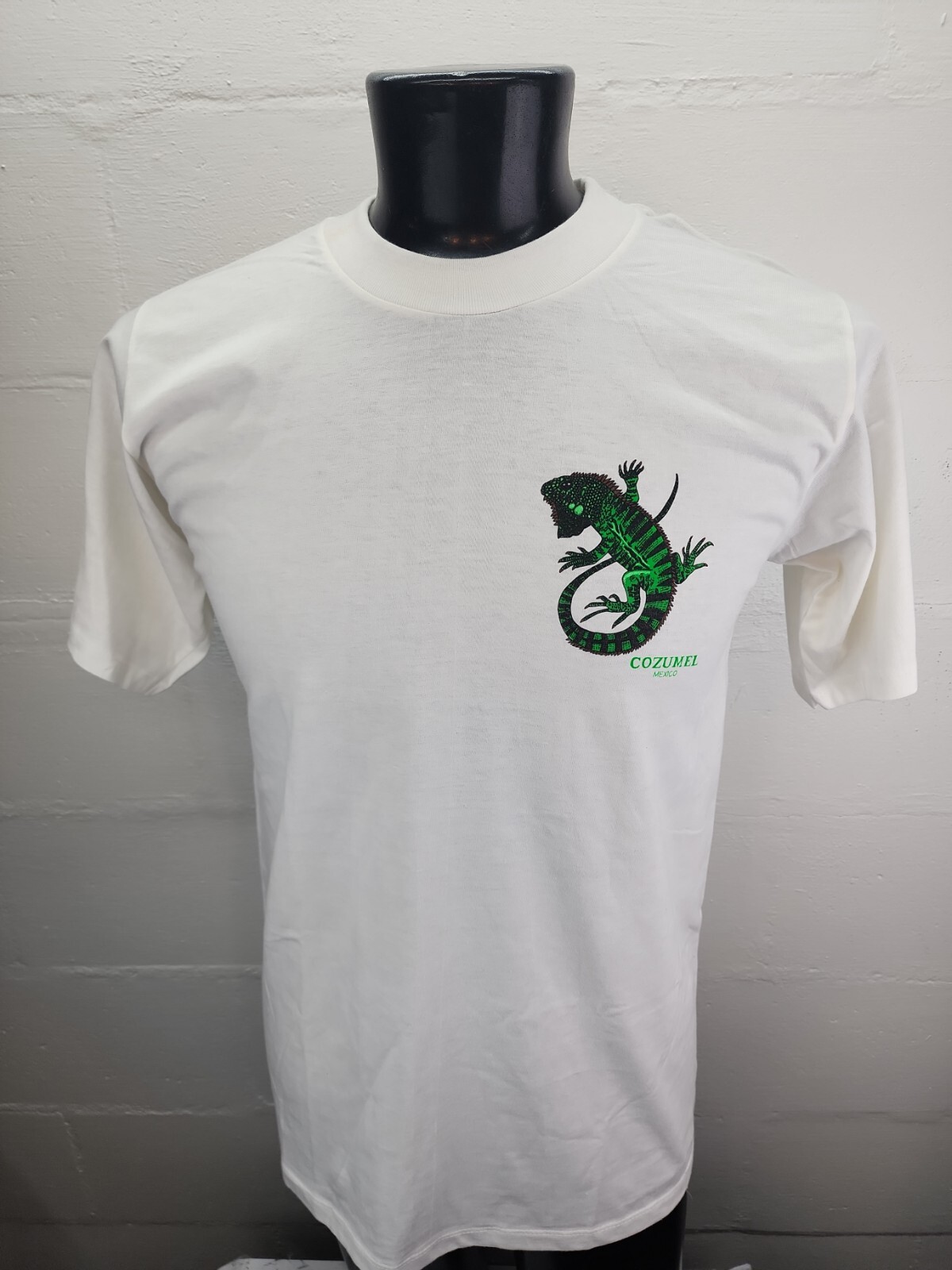 Cozumel Mexico T-Shirt Mens Large Iguana DUAL SIDED Puff Print gallery
