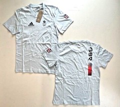 Team GB Olympic Tee Adidas 100% Cotton Gym Shirt Mens Women Blue XS S M L XL 2XL