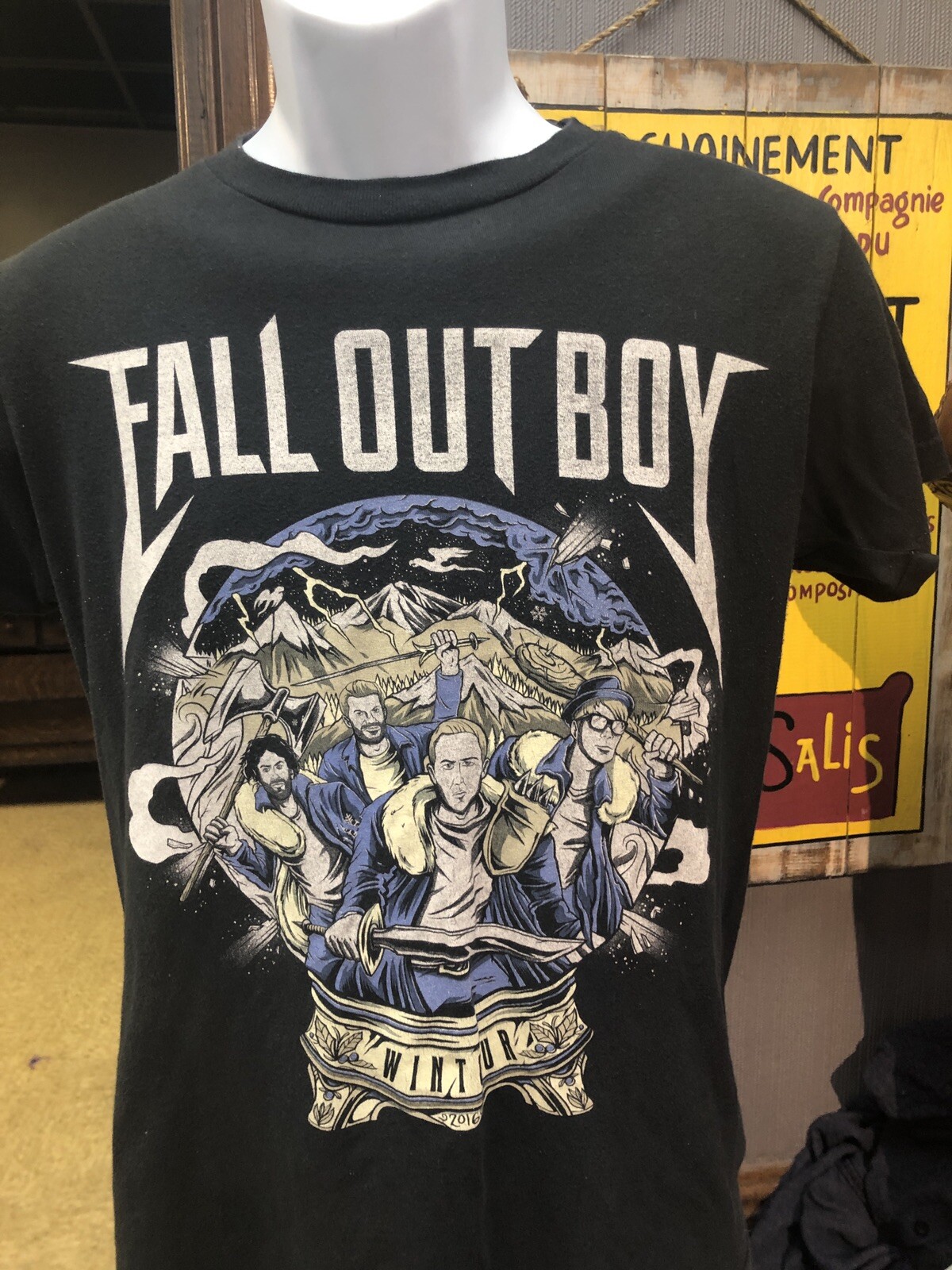 Fall Out Boy 2016 wintour is coming Black Small T-shirt gallery