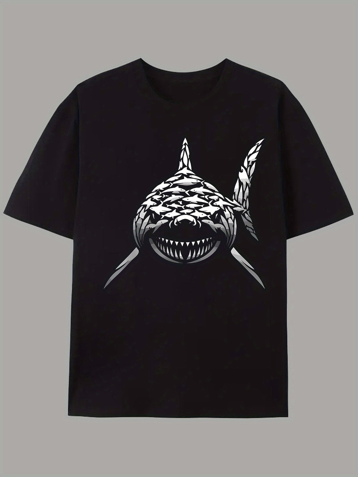 Shark Graphic T-Shirt Fierce Predator Ocean Design Unisex Casual Tee gallery