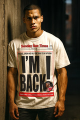 Vintage 1995 Michael Jordan ‘I’m Back’ Sunday Sun Times T-Shirt RARE S-5XL