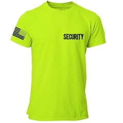 Security T-Shirt Front Back Print Men’s Tee Staff Event Uniform Bouncer…