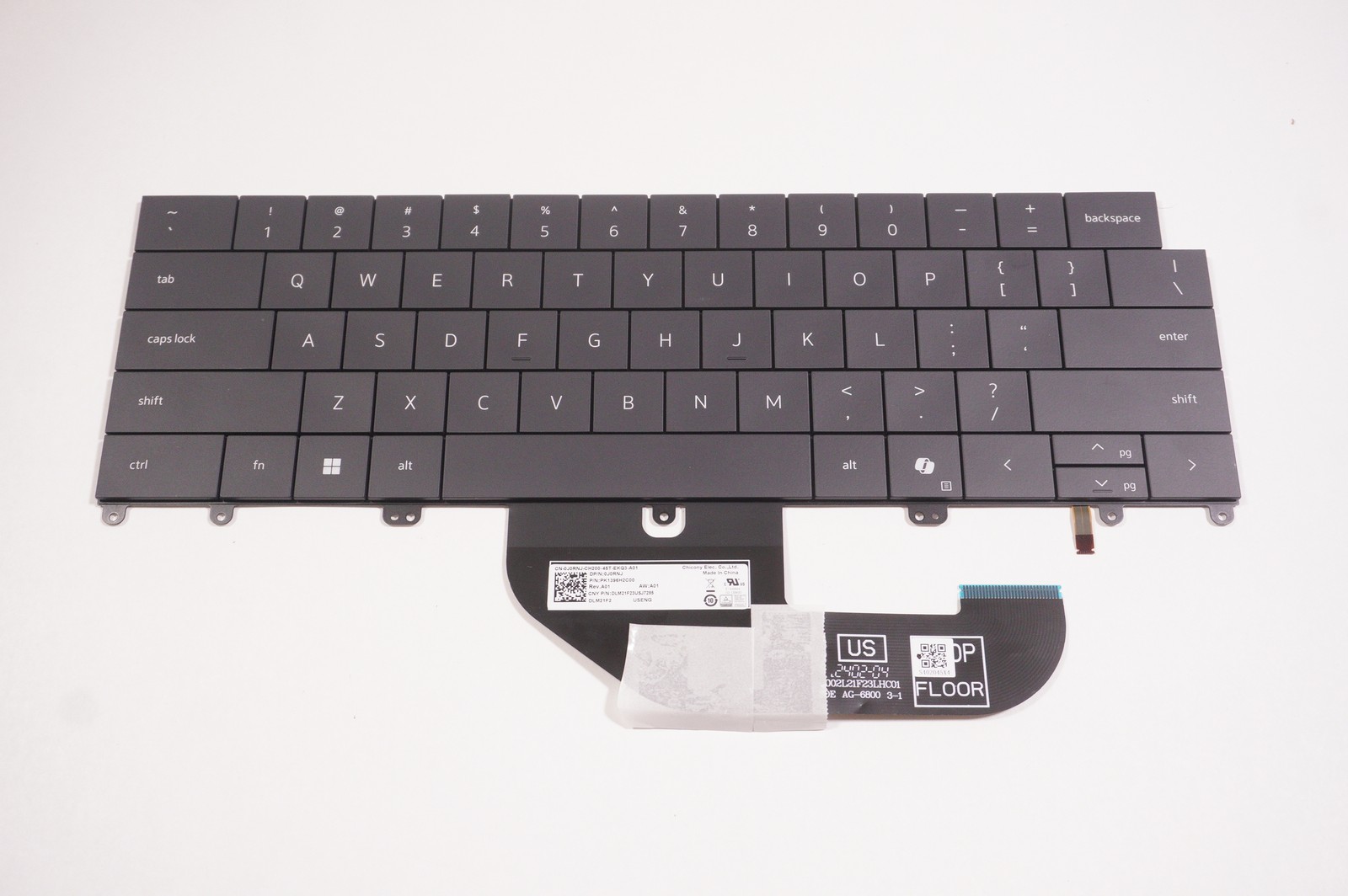 Compatible with 0J0RNJ Dell US Keyboard English Black XPS9345-SX12807BLK-PUS
