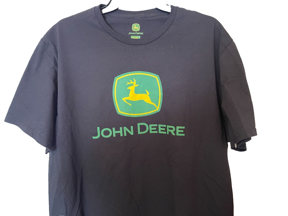 JOHN DEERE Black Men’s Short Sleeve Crew Neck Logo T-Shirt Size – XL