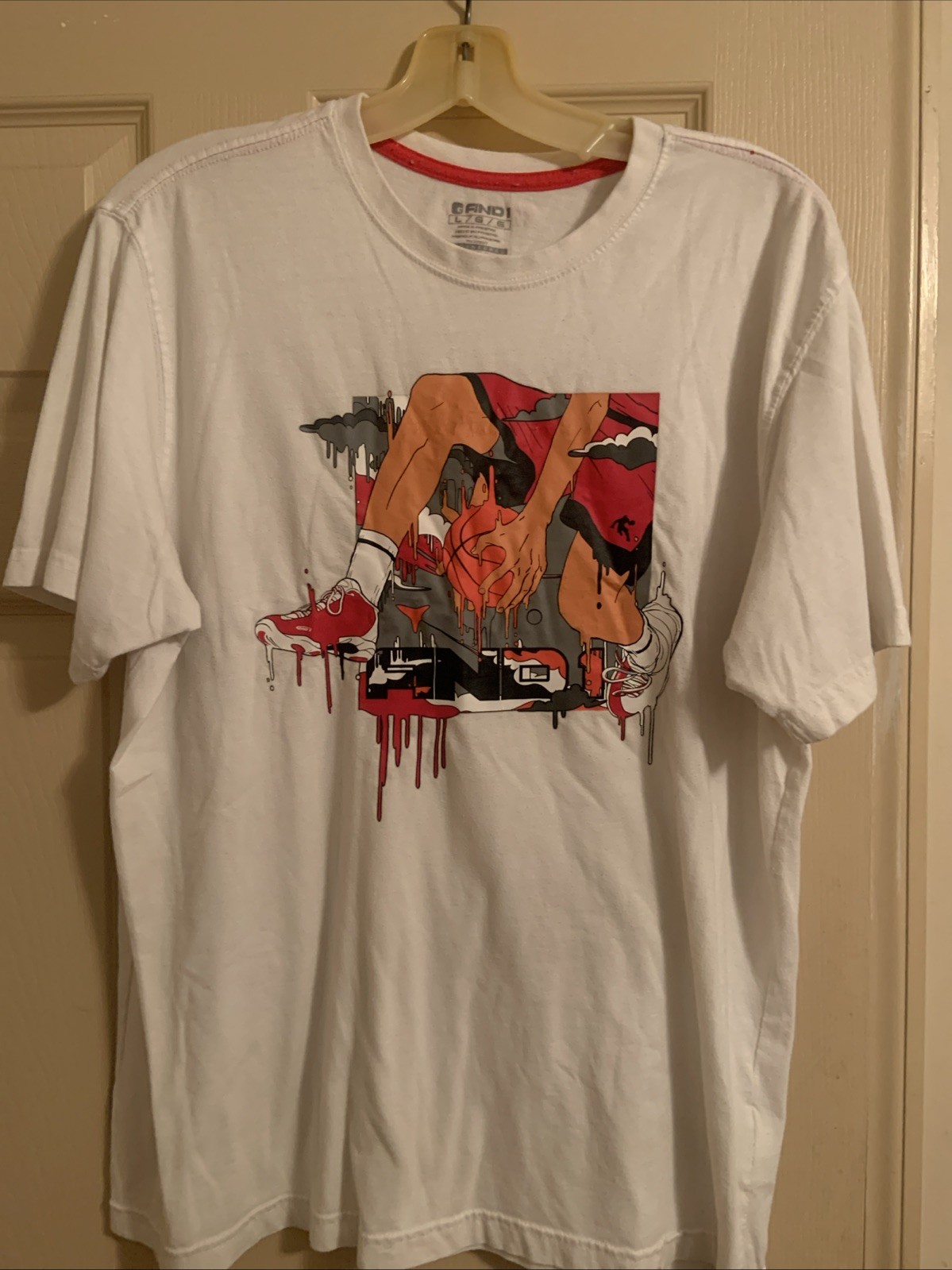 And1 Shirt Adult Large White Basketball Graphic Short Sleeve gallery