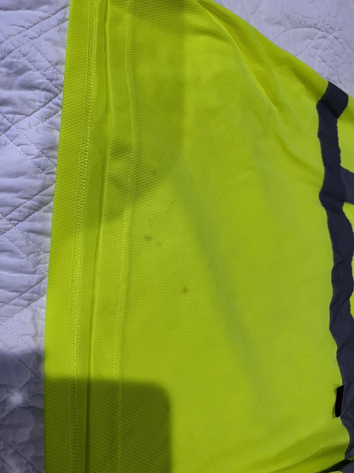2 X Wolverine Brand Reflective Safety Yellow High Vis Short Sleeve Shirt Sz M gallery