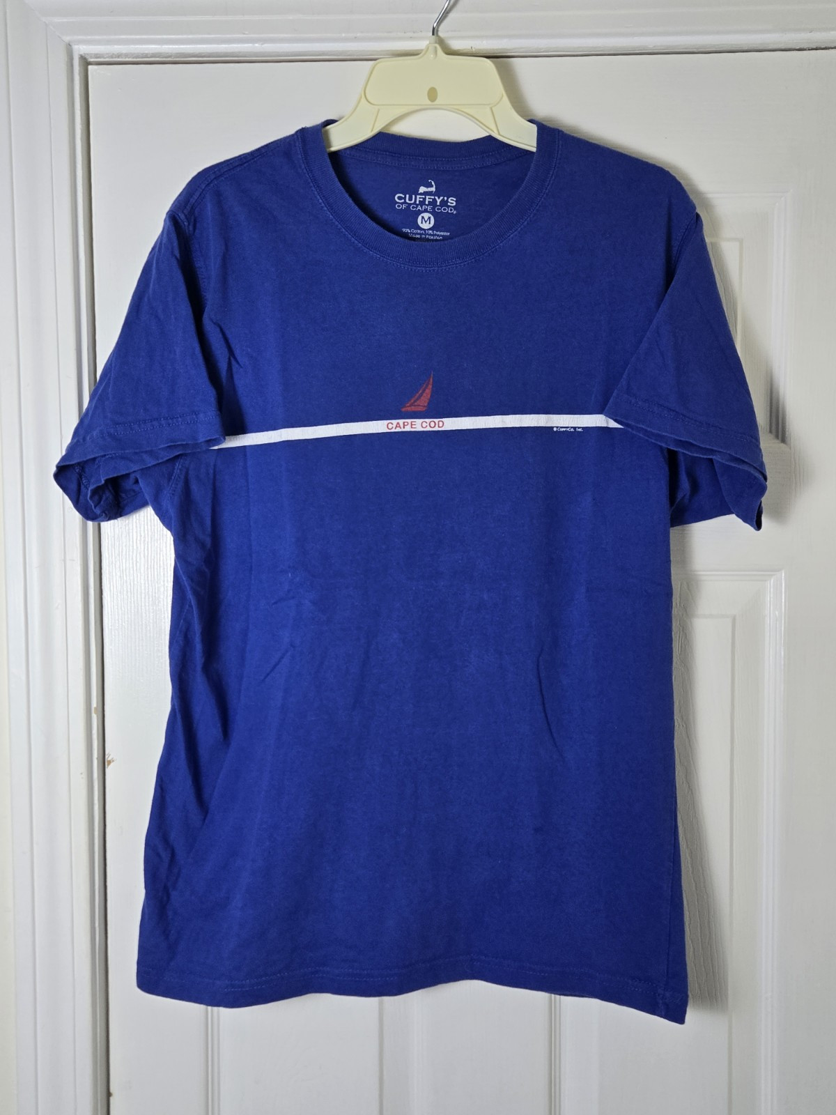 Cape Cod Massachusetts Blue T-shirt Men's Size Medium Sail Boat Ocean Blue gallery