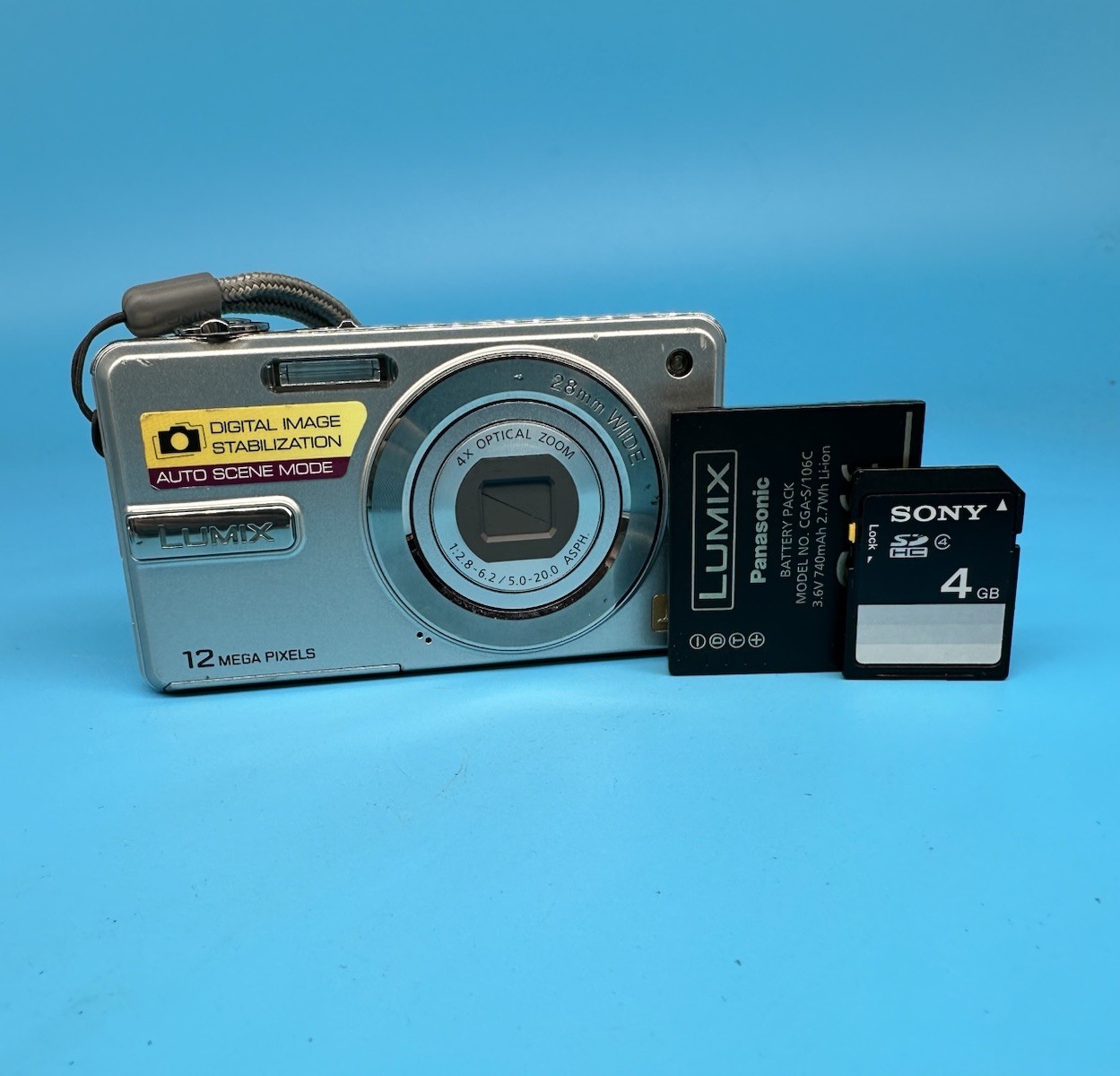 Panasonic Lumix DMC-F3 12.1MP Digital Camera With SD Card, Silver – Tested