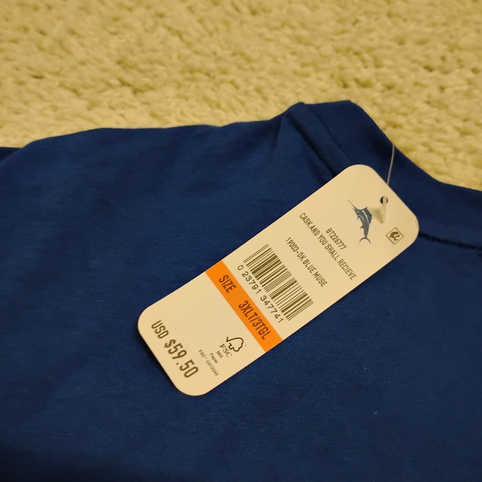 Tommy Bahama Shirt Mens 3XLT Tall Blue Cask Dog Beach Casual Tee Fishing Outdoor gallery