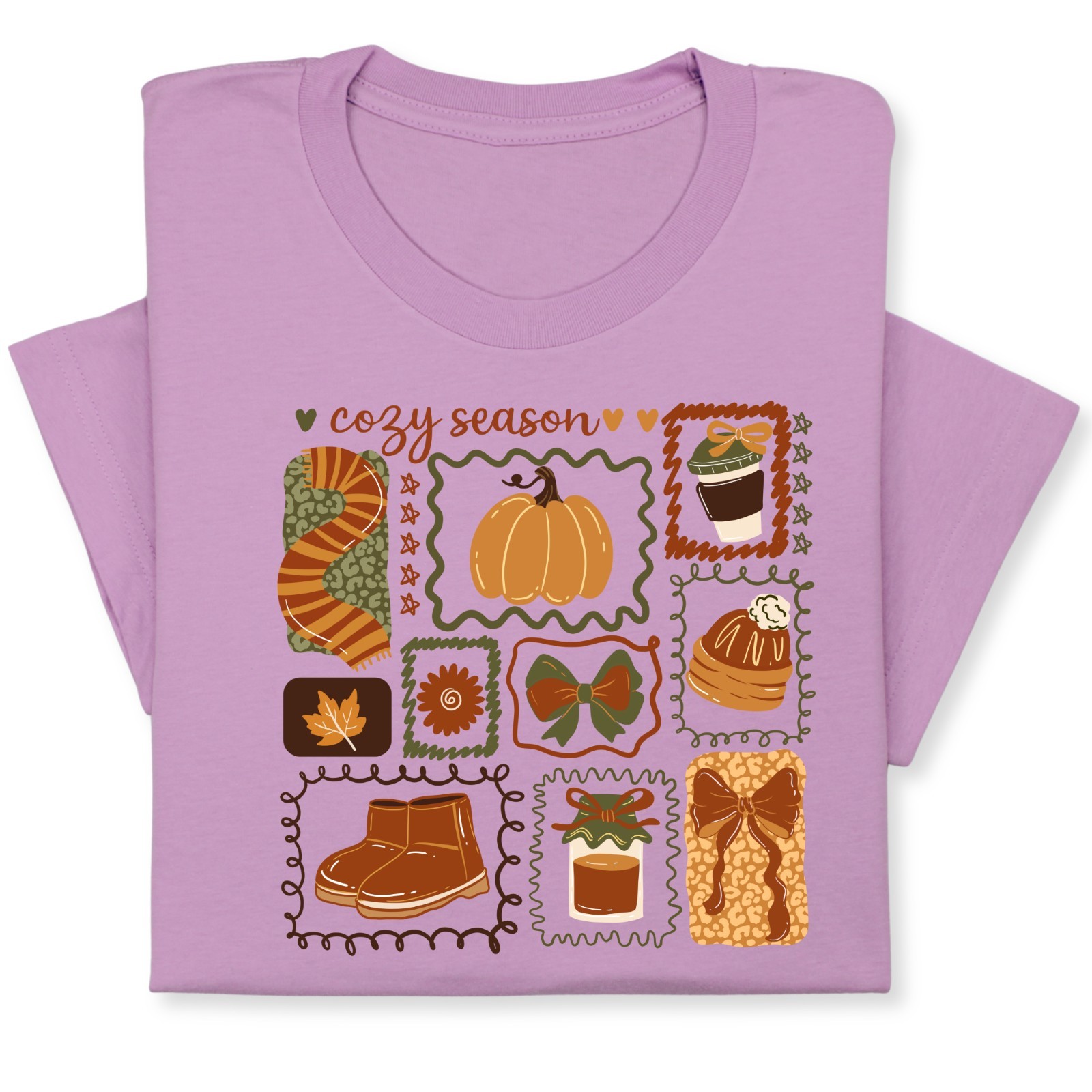 Cozy Season Fall T-Shirt, Autumn Coffee Pumpkin Graphic Tee Gift gallery