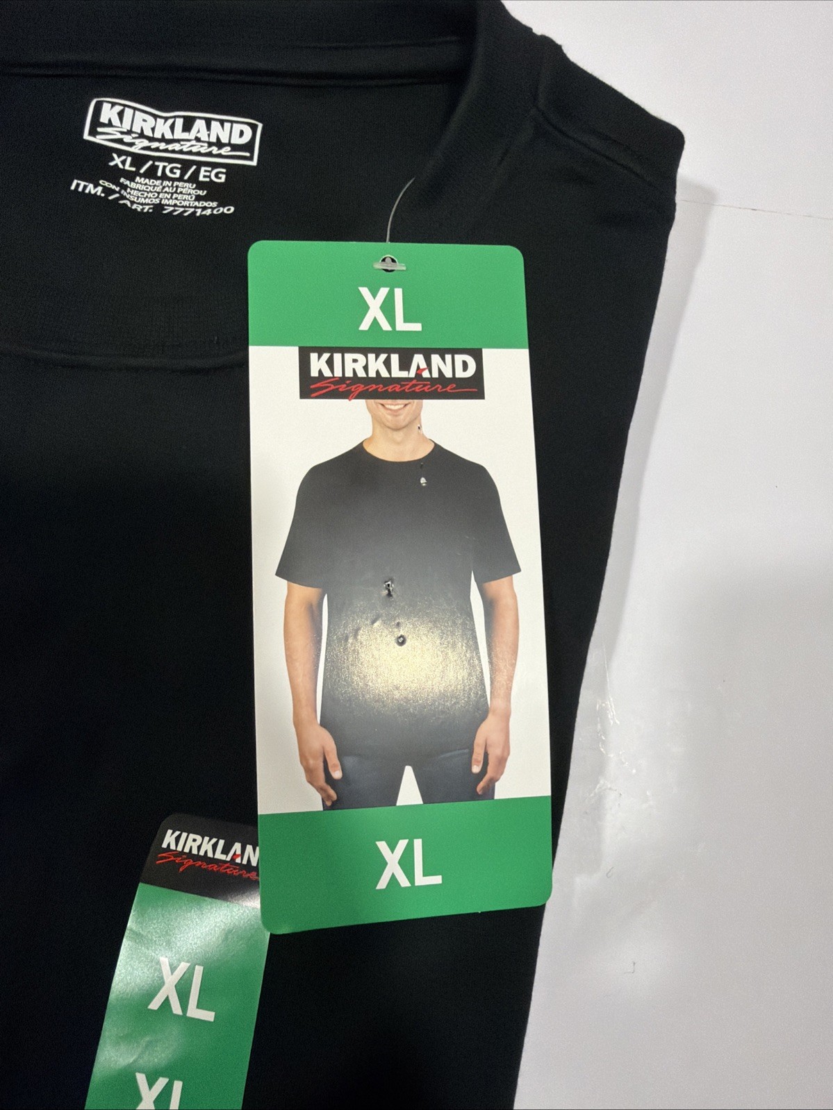 Kirkland Signature Shirt Men's XL Black Pima Cotton Basic Solid Tee gallery