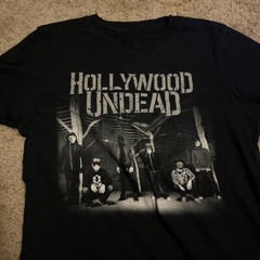 Vintage HOLLYWOOD UNDEAD Black 100% Cotton All Size Shirt Adults BT058
