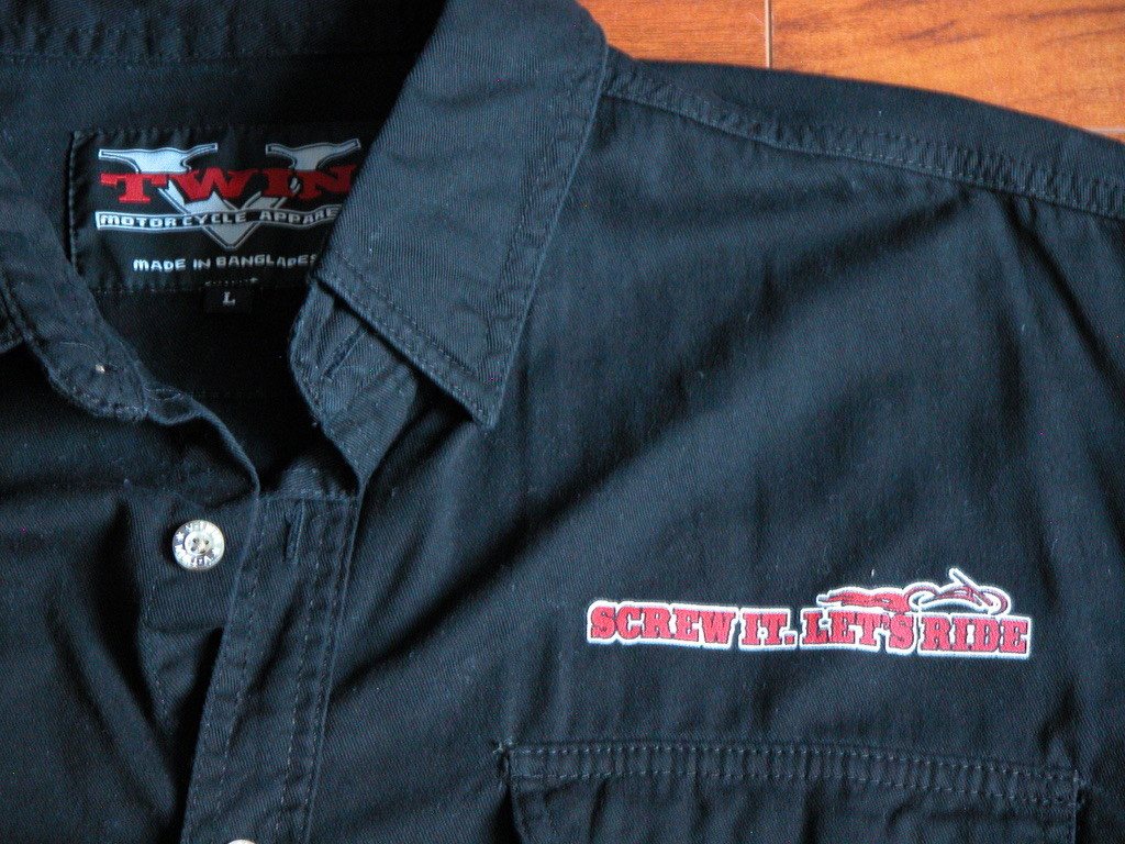 Motorcycle USA FLAG BIKER Shirt L 2010 RALLY USA FLAG V TWIN LAUGHLIN NEVADA gallery