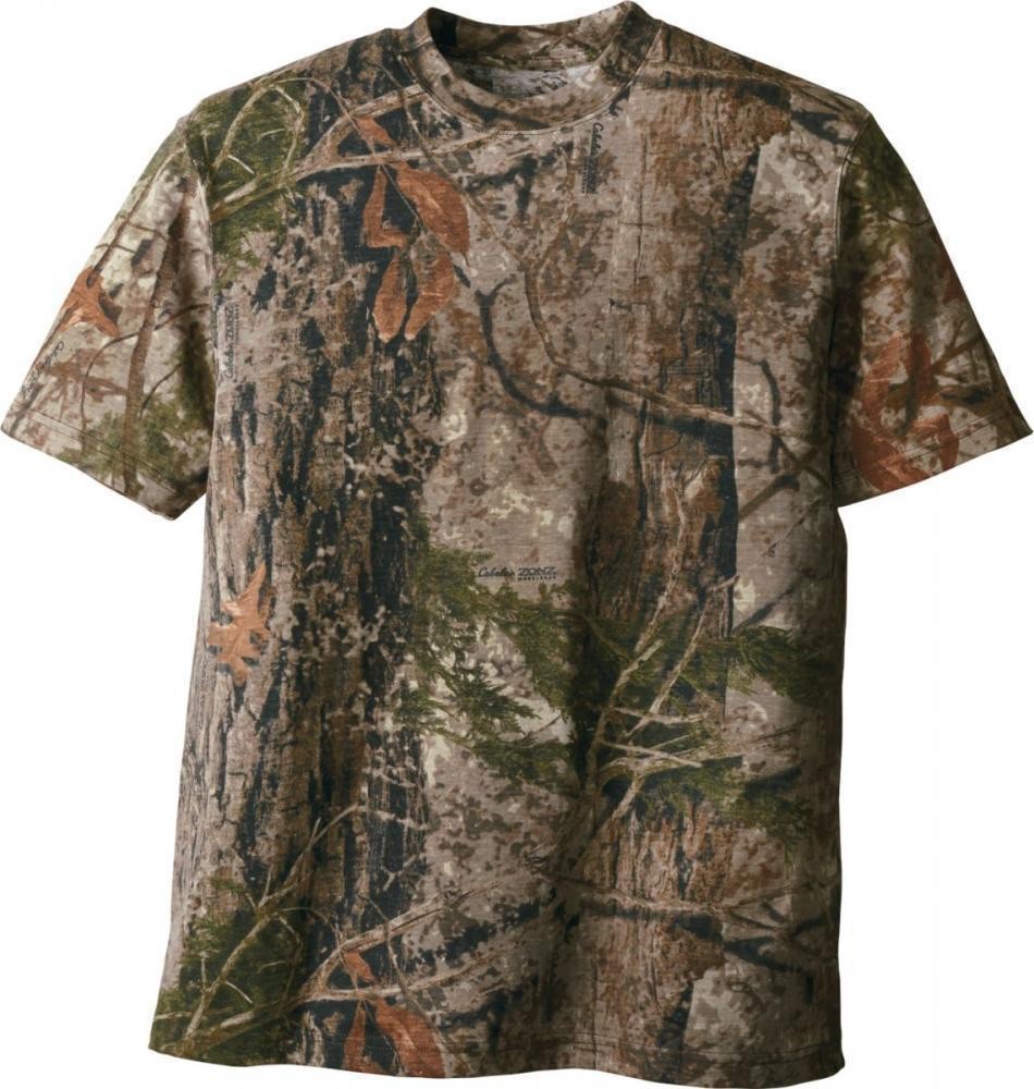 Cabelas Hunting Zone Men Size Medium Zonz Woodlands Camo Shirt cotton NEW gallery