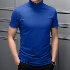Top Mens Polyester Pullover Short Sleeve Summer 1pcs Basic Plain Blouse