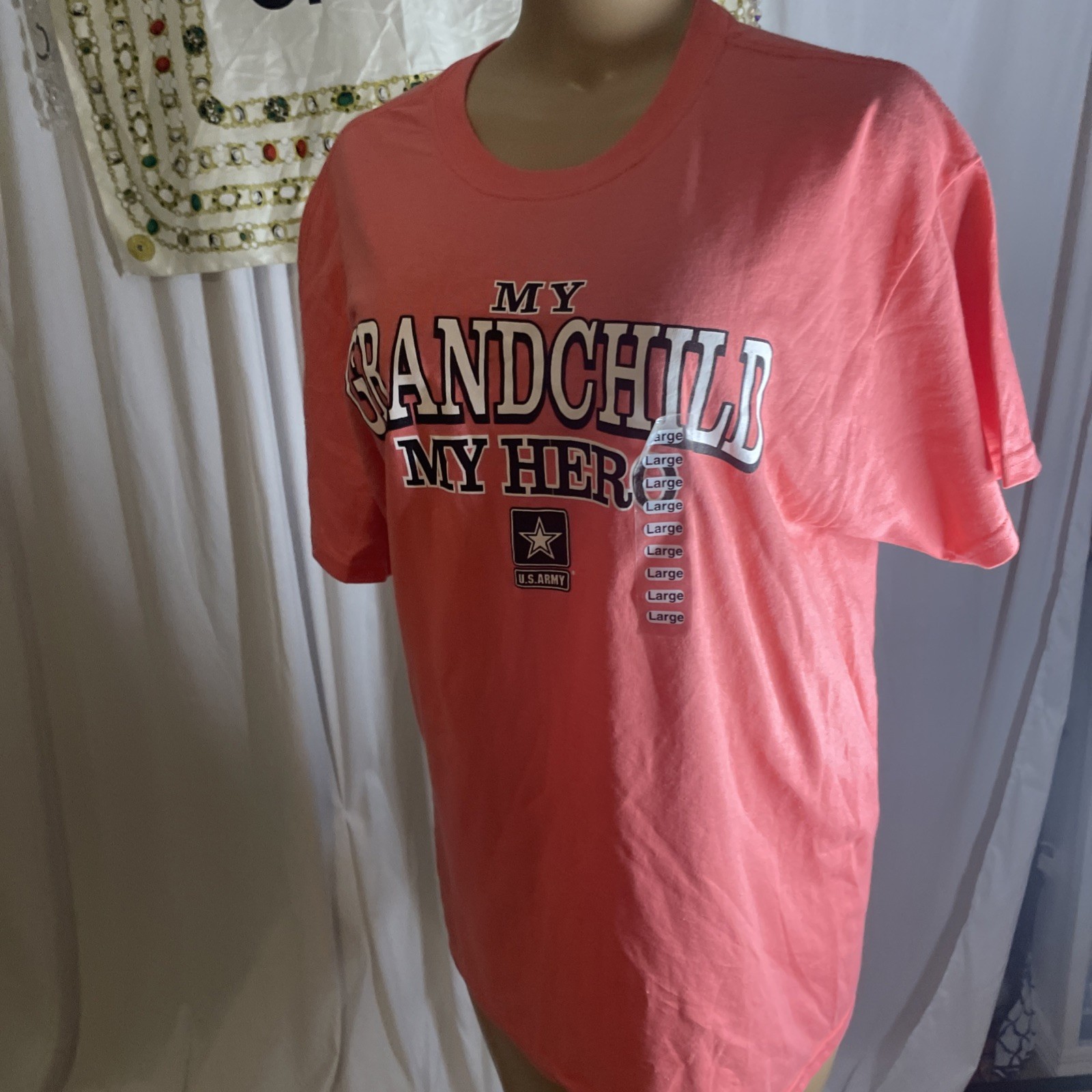 Size Large- Official Licensed US Army T-Shirt “My Grandchild My Hero” Unisex gallery