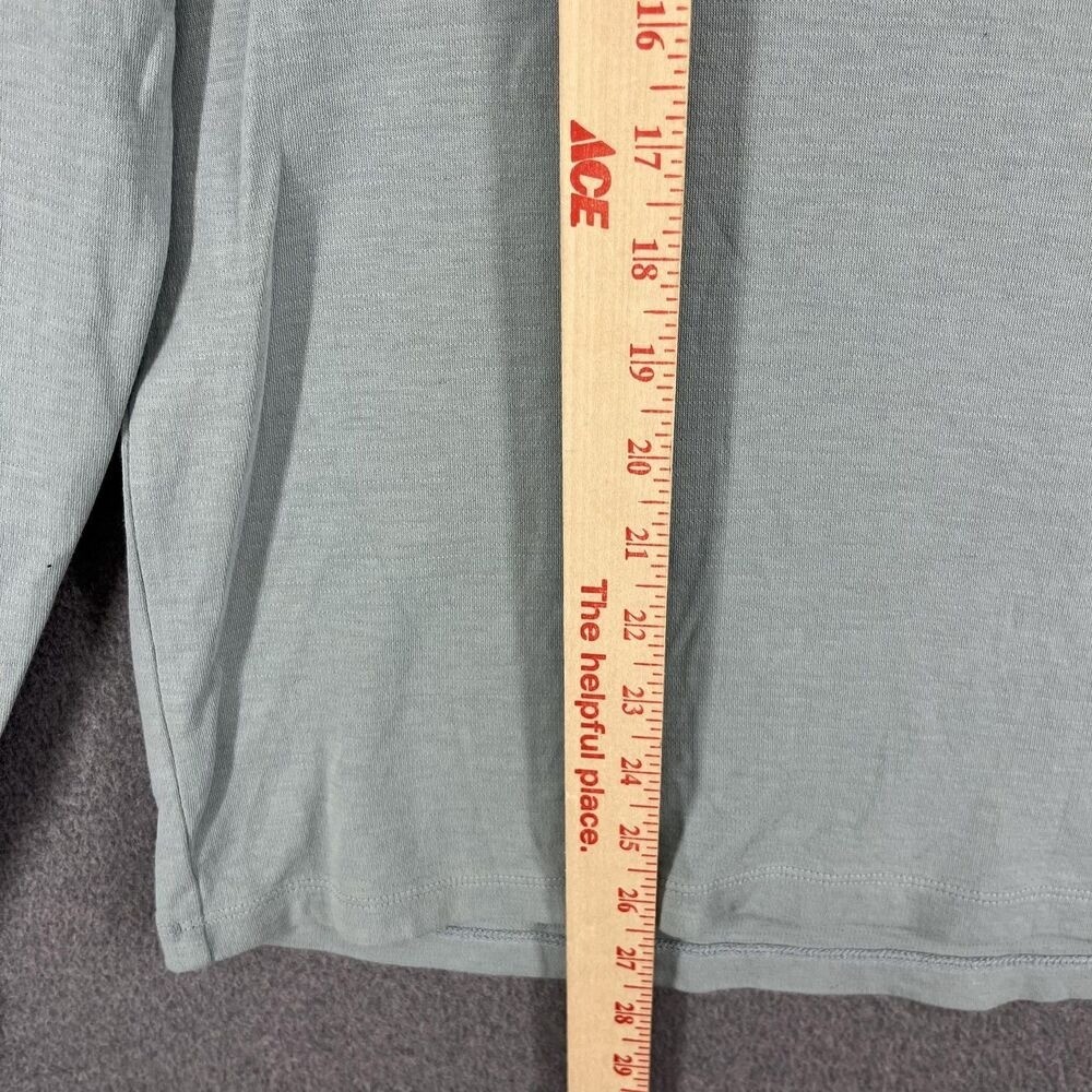 Frame Shirt Mens Medium Ice Blue Long Sleeve Quilted Back Crewneck LMTS0201 gallery