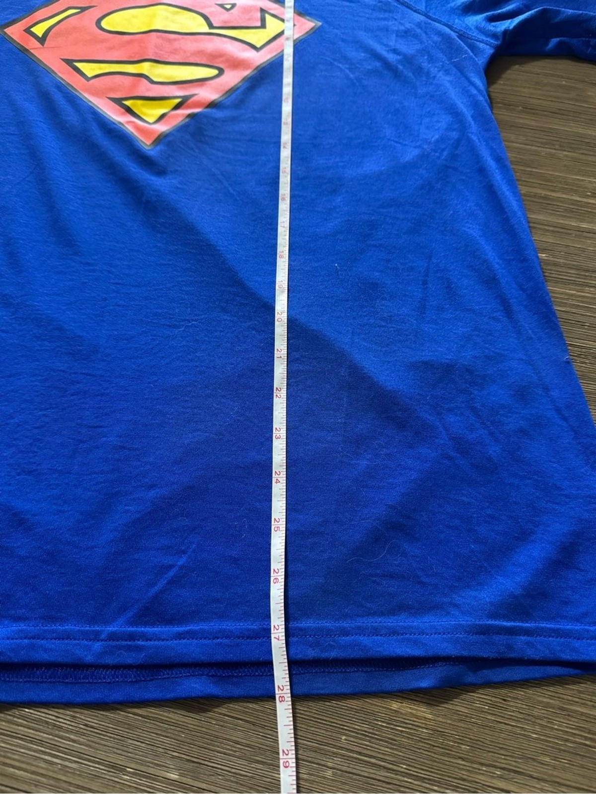 Under Armour Blue Short-Sleeve Tee with Red & Yellow Superman Logo gallery