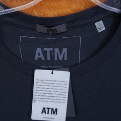 ATM Shirt Mens Small Black Pullover Short Sleeve Crew Logo T-Shirt Tee $145