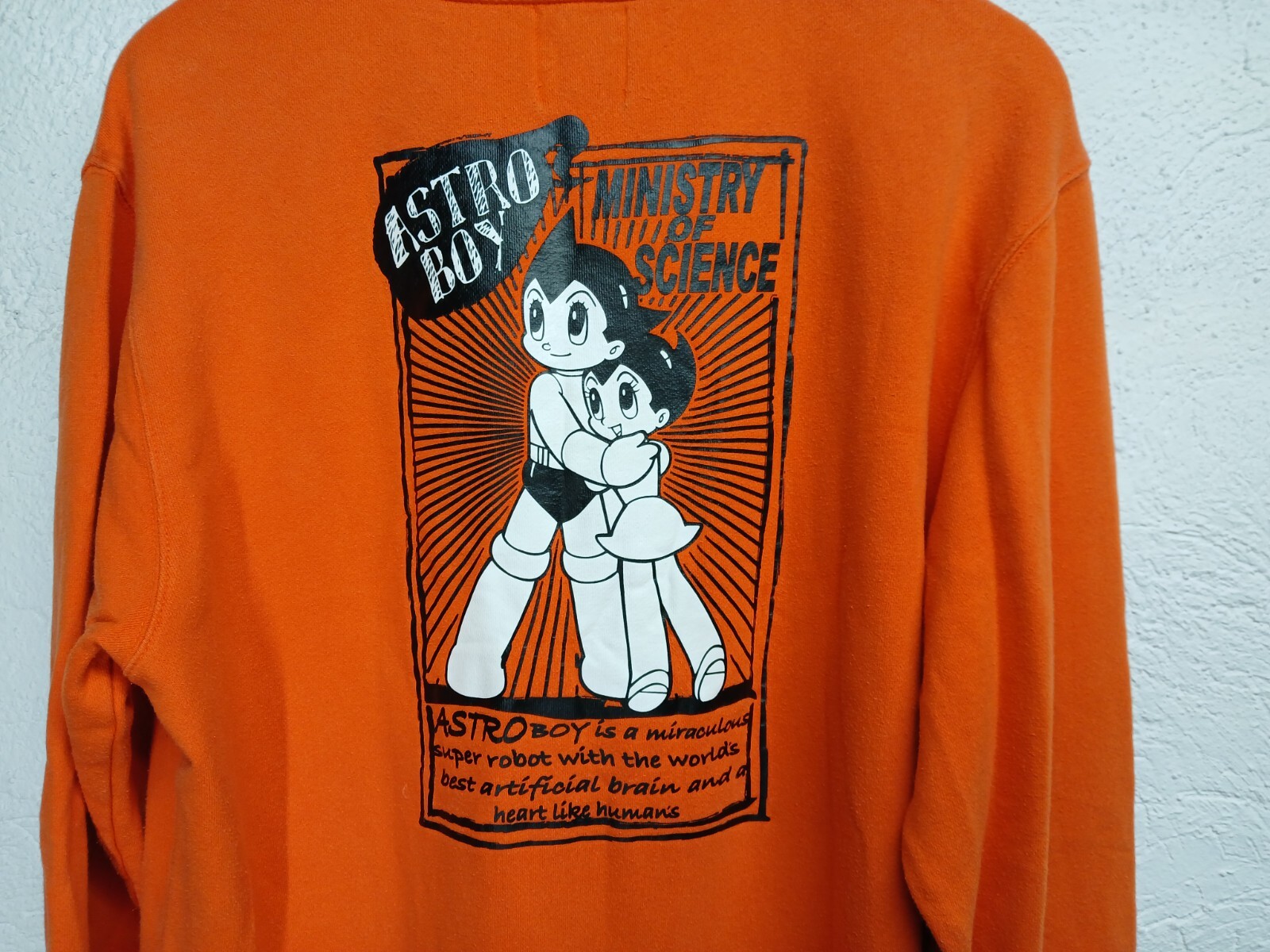 Astro Boy Sweater Pullover Mens Size XL Tezuka Productions Orange gallery
