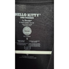 Hello Kitty Apples Graphic Tee Small Black Sanrio Kawaii cute Y2K Shirt nwot