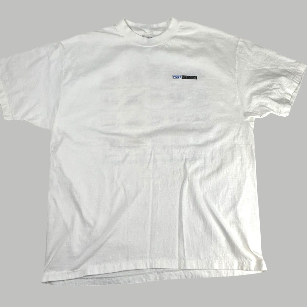 Vtg Pure Software Improving Software Quality Everywhere Shirt Men’s XL Hanes USA