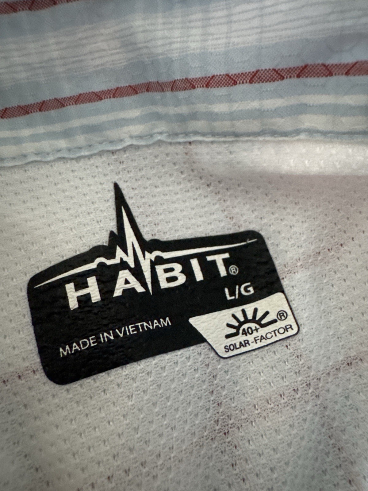 Habit Travel Shirt L Plaid UPF 40 Sun Protection Lightweight Fishing Sports gallery