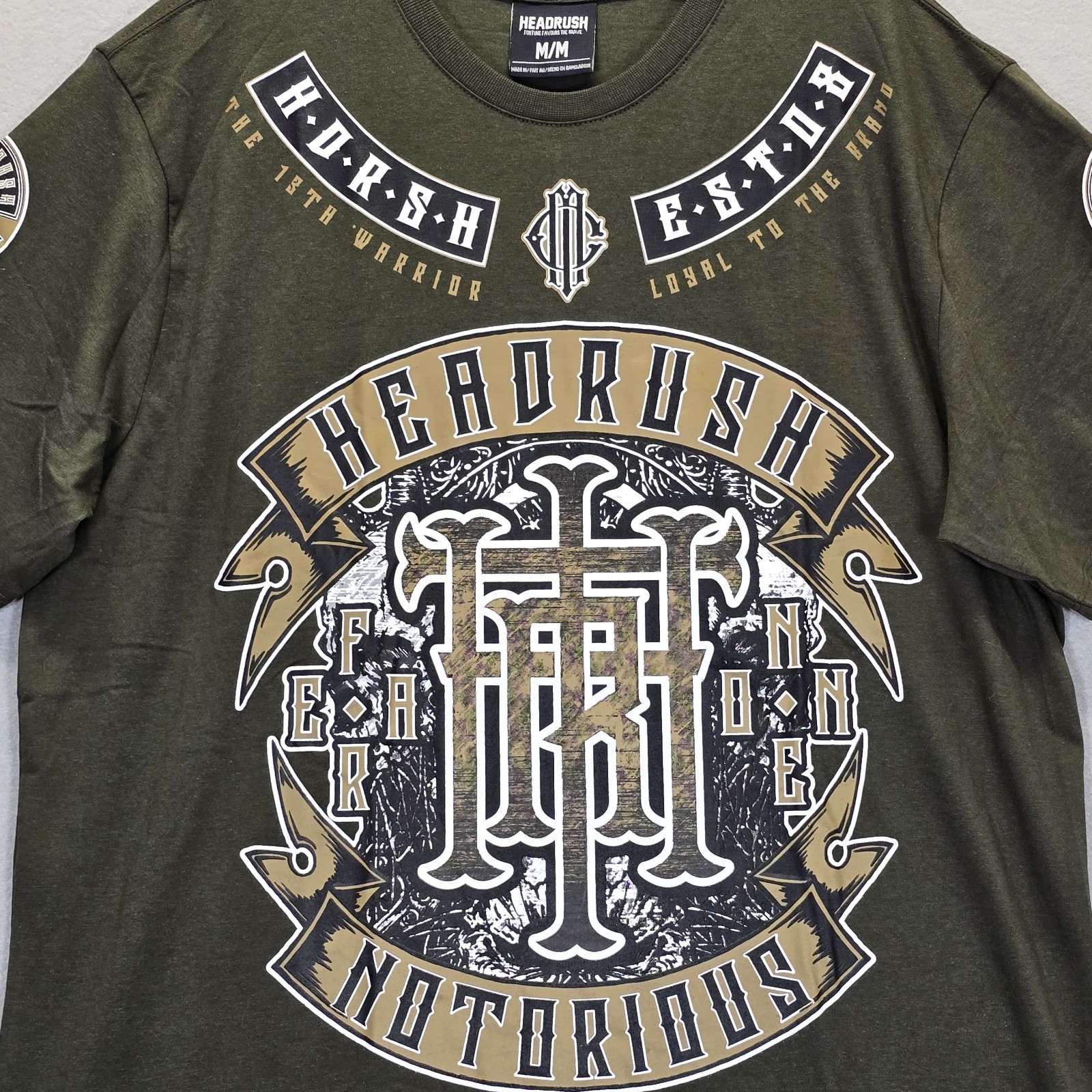 Headrush Notorious Shirt Men's Olive Green Size M gallery
