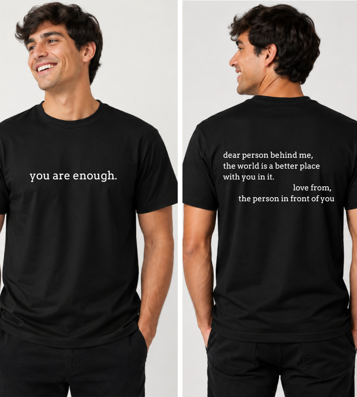 You Are Enough Inspirational T Shirt Positive Message Graphic Tee Unisex
