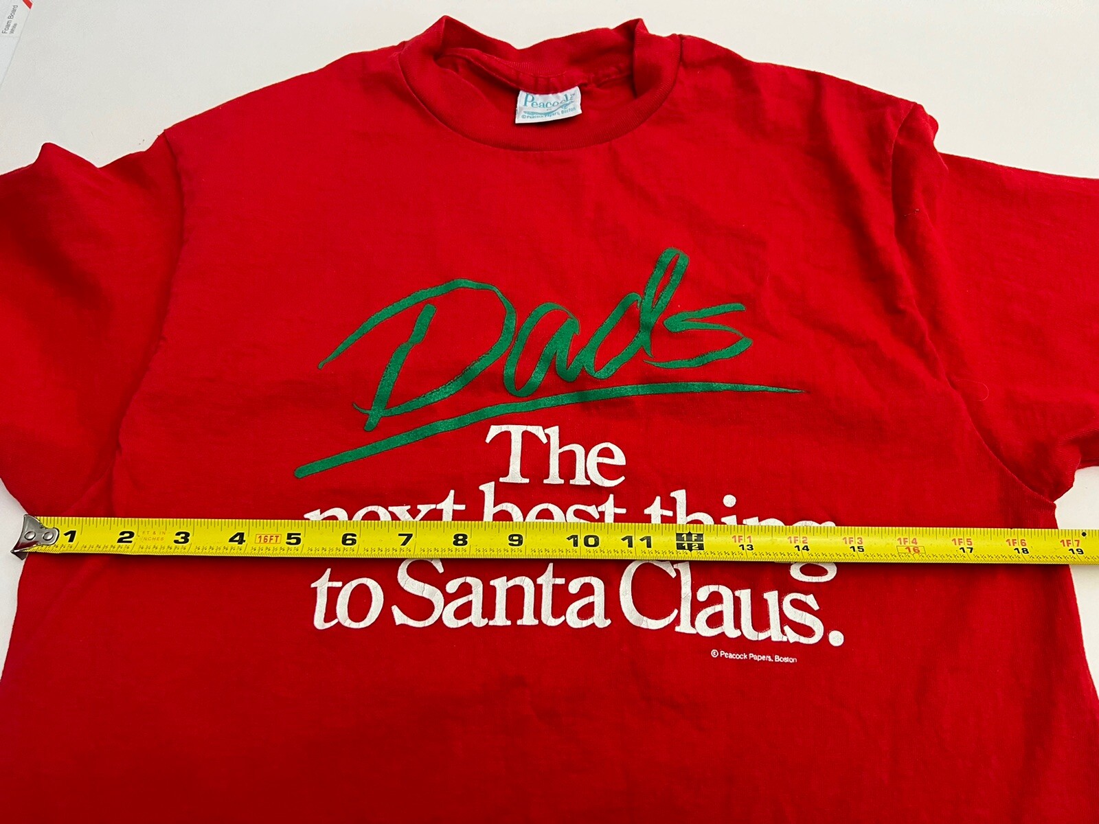 Christmas Holiday T Shirt Dad Funny Large Red Short Sleeve Humor Santa Claus USA gallery