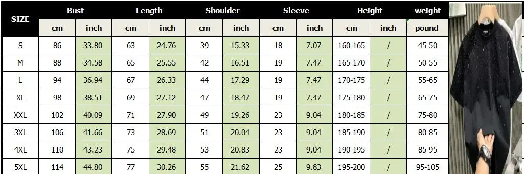 New Men Women Luxury Diamond Rhinestones Black White T-Shirt High Quality gallery
