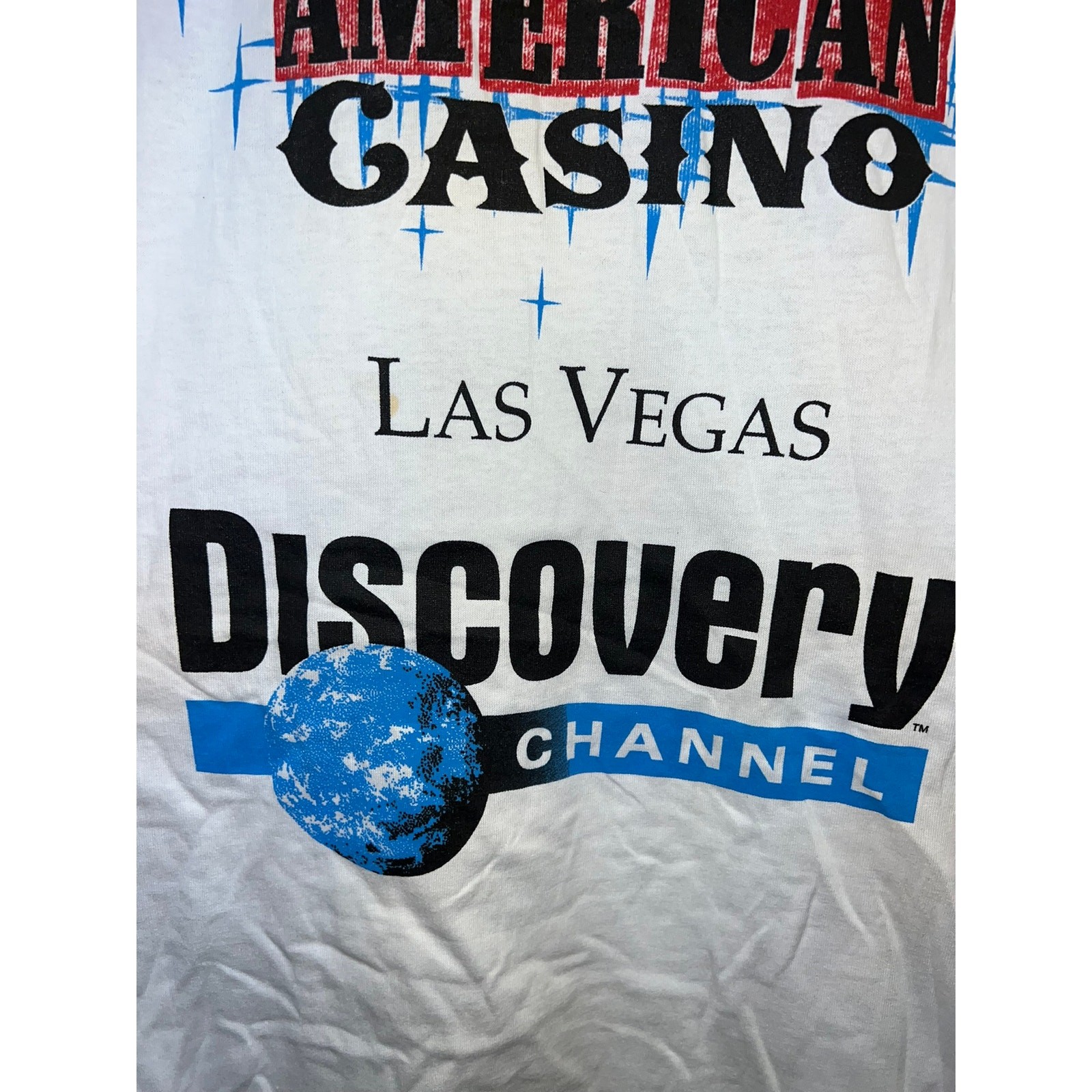 Vintage Discovery Channel Shirt American Casino Las Vegas Promo TV Show Tee XL gallery
