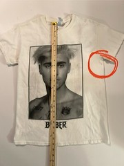 Justin Bieber Headshot Sorry -White Tee Shirt 100% Cotton Adult Size Small