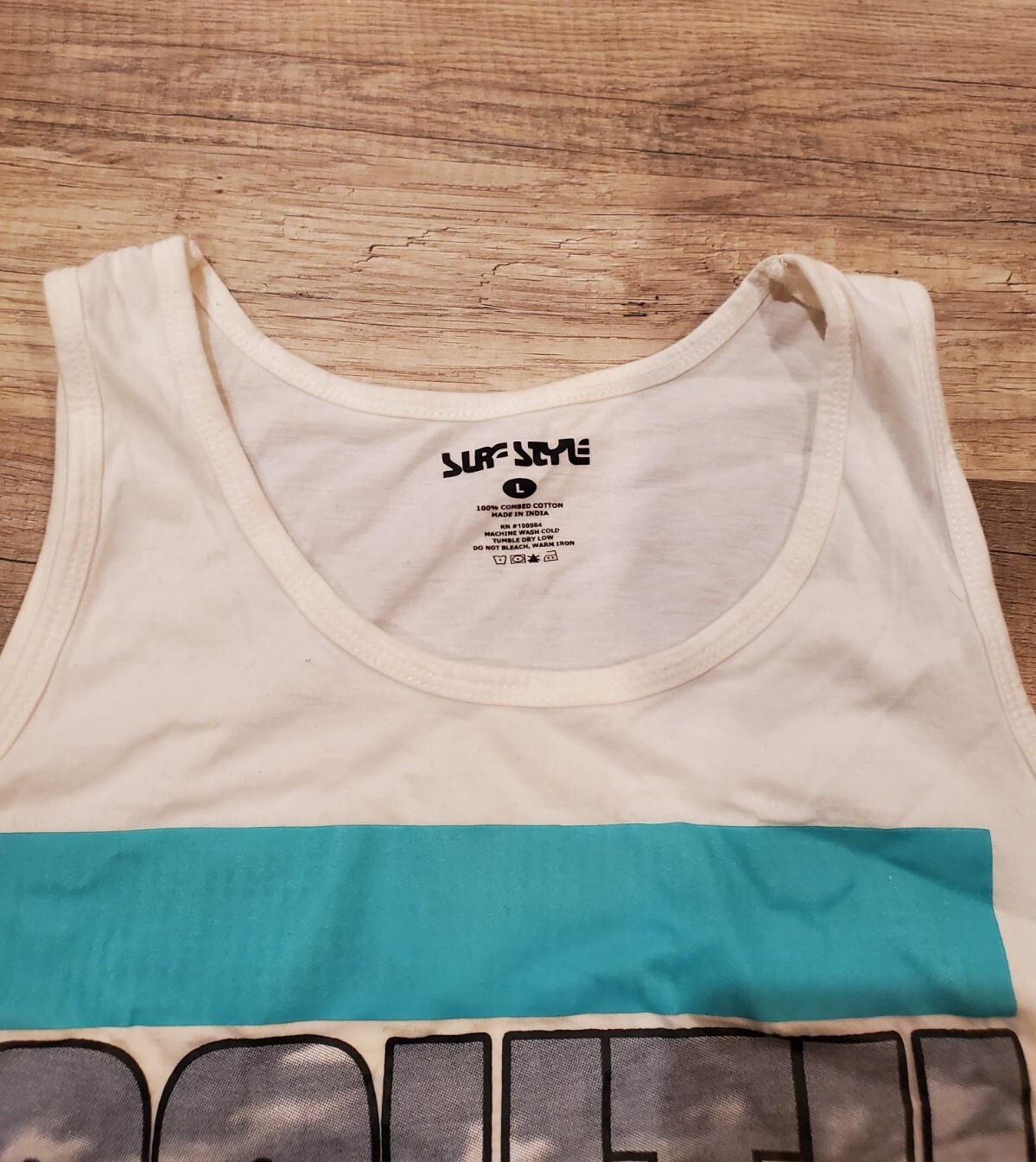 White Surf Style Size Large Men’s South Beach Miami Tank Top gallery